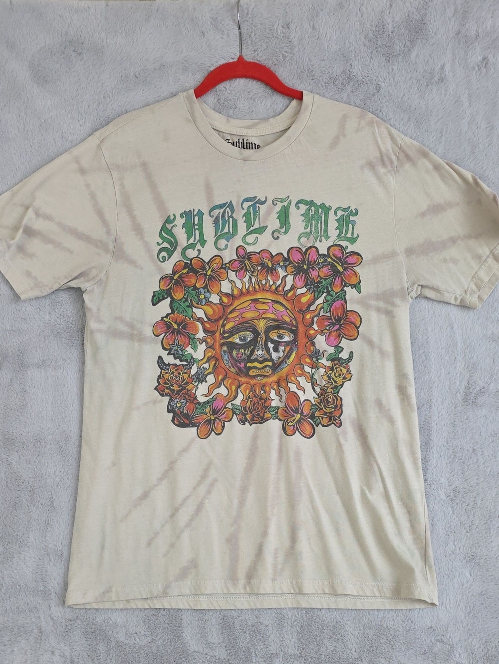 Sublime Sun Graphic Tie Dye T-Shirt Size Large Band Tee Festival Grunge